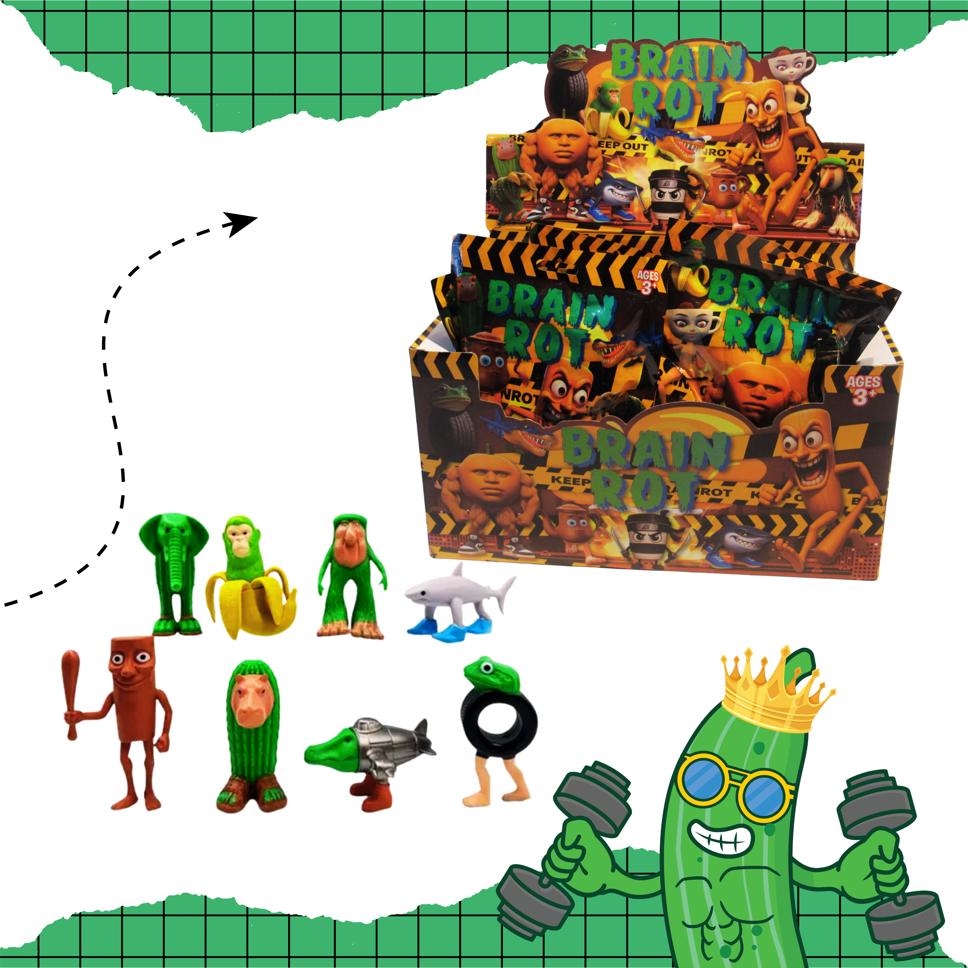 SORPRESA BRAIN ROT - Figuras Coleccionables-